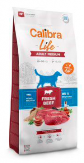 Calibra Dog Life Adult Medium Fresh Beef 12kg  + vzorek krmiva (do vyprodání)