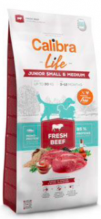 Calibra Dog Life Junior Small&Medium Fresh Beef 12kg  + vzorek krmiva (do vyprodání)