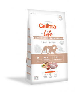 Calibra Dog Life Senior Medium and Large Chicken 12kg  + vzorek krmiva (do vyprodání)