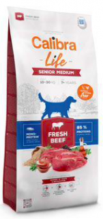 Calibra Dog Life Senior Medium Fresh Beef 12kg  + vzorek krmiva (do vyprodání)