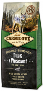 Carnilove Dog Duck & Pheasant for Adult 12 kg  + Tobby piškoty 120g