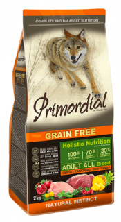 Primordial Grain Free Adult Deer and Turkey 12 kg  + pamlsky (do vyprodání)