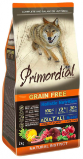 Primordial Grain Free Adult Tuna and Lamb 12 kg  + pamlsky (do vyprodání)