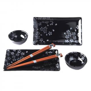 MIJ sushi set Black Sakura 4 ks