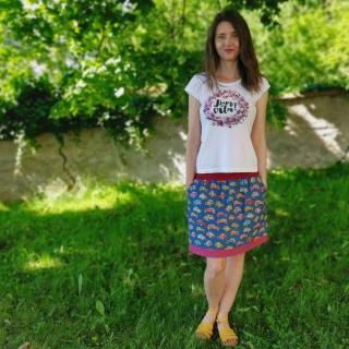 Krátká sukně - Hippie žena Velikost: M