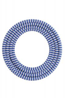 Calex látkový kabel modrý/bílý Délka: 150cm