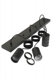 Multi-Cordset 3x závěs pro žárovku, závěsné svítidlo Barva:: BLACK
