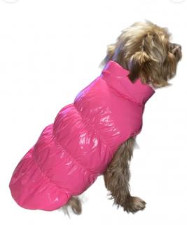 Zimní vesta s kožíškem pro psa Růžová