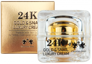 Christian Dean 24K Gold & Snail Luxury Cream - Luxusní protivráskový krém s 24K zlatem a šnečím extraktem | 50ml