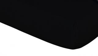 Jersey prostěradlo  Černá Rozměr: 180x200x20 cm