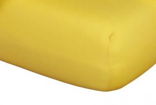 Jersey prostěradlo Tmavě žlutá Rozměr: 180x200x20 cm