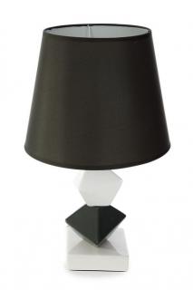 Keramická lampa DEBBIE 46 cm Černá / Bílá