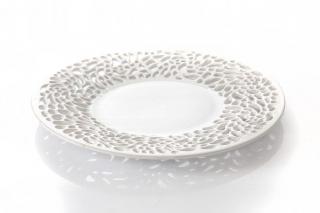 Keramický talíř SANDRA 37 cm Bílá