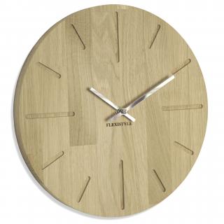 Nástěnné hodiny  dřevěné 30 cm Dubové