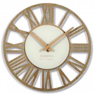 Nástěnné hodiny Loft Piccolo 30 cm Dřevo + bílá