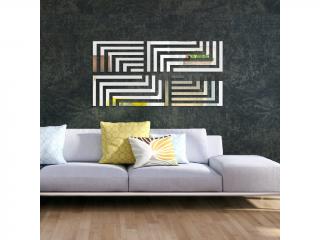 Samolepící dekorace zrcadlová  Illusion 140 x 70cm Stříbrná
