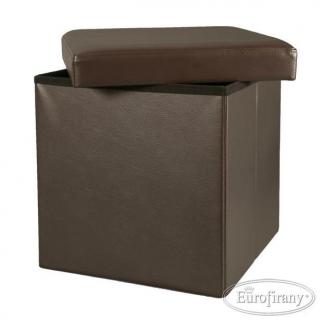 Úložná taburetka/box Hnědá
