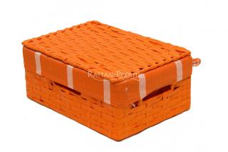 Úložný box s víkem  22x15x8 cm Oranžový