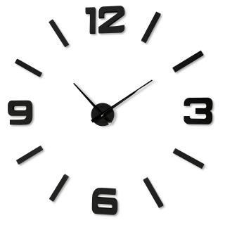 Velké nástěnné hodiny EKO STICK 100 – 130 cm Antracit - Černé