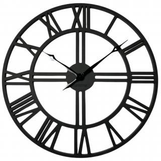 Velké nástěnné hodiny LOFT GRANDE 80cm Antracit – Černé