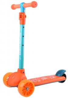 Dětská koloběžka Scooter 708 se svítícími koly - oranžová