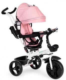 Ecotoys dětská tříkolka s otočným sedadlem S-Trike růžová
