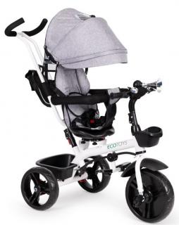Ecotoys dětská tříkolka s otočným sedadlem S-Trike šedá