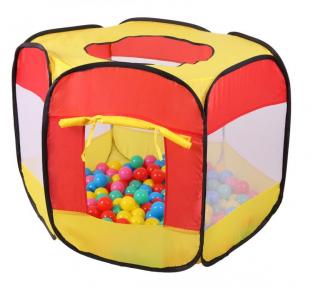 Ecotoys dětský stan + 100 barevných míčků