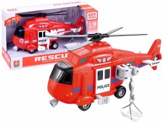 Interaktivní helikoptéra se světly a zvuky City Rescue 1:16