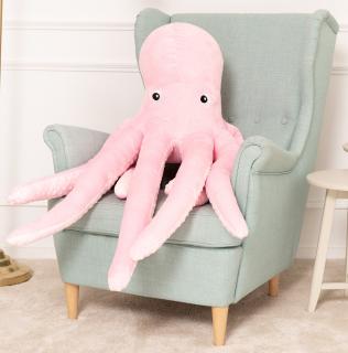Plyšová chobotnice Ema 80 cm - růžová