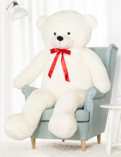 Plyšový medvěd Hugo 160 cm bílý
