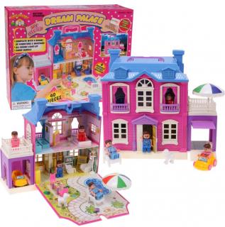 Rozkládací domeček pro panenky s nábytkem Dream Palace