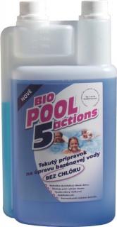 Biopool 5 Actions tekutý přípravek pro úpravu bazénové vody BEZ CHLORU