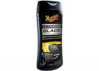 Meguiar's Ultimate Black Plastic Restorer - oživovač a ochrana nelakovaných plastů v exteriéru i interiéru, 355 ml