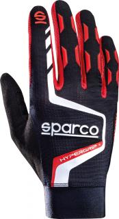 Sparco Hypergrip+ Sim Racing gamingové rukavice Barva: Černo-červená, Velikost: 11