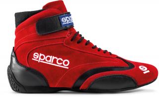 Závodní boty Sparco Top s homologací FIA Barva: Červená, Velikost: 47