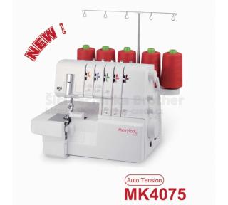 OVERLOCK - COVERLOCK MK4075 , MERRYLOCK + dárek - sada 6 patek k overlocku