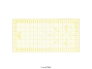 Rastrové pravítko pro patchwork 16x32cm, žluté TEXI 4067