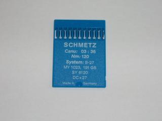 Schmetz jehly pro průmyslové stroje typ B-27 , síla 120, 10ks
