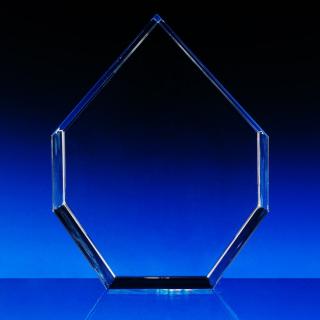 3D celé postavy -  skleněný krystal mnohoúhelník 105x80x45 mm