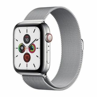 Magnetic Strap stříbrný řemínek na Apple Watch 6 / 5 / 4 / 3 / 2 / SE (40 mm  / 38 mm)