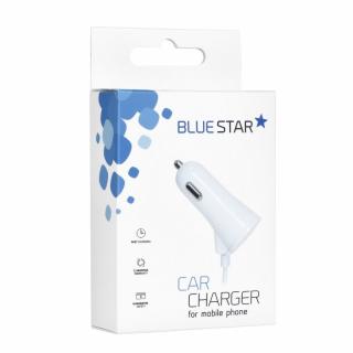 Nabíječka do auta Blue Star bílá s datovým kabelem + USB
