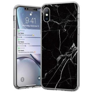 Obal Černý mramorový na iPhone 12 mini