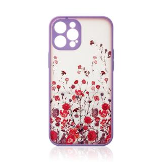 Obal Floral Case fialový na iPhone 13 Pro