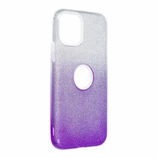 Obal Forcell stříbrnofialový třpytivý na iPhone 11 Pro
