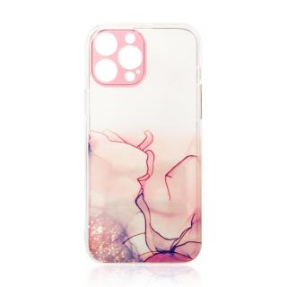 Obal Marble Case růžový na iPhone 13 Pro
