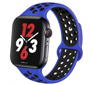 Sportovní řemínek na Apple Watch6 / 5 / 4 / 3 / 2 / SE (40 mm  / 38 mm) modročerný