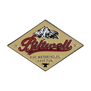 Biltwell enamel pin CRS red, beige