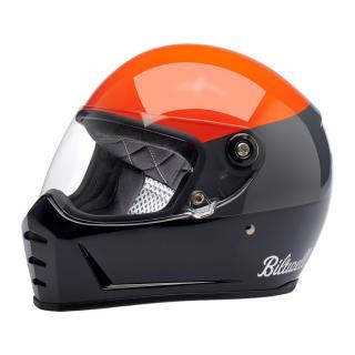 Biltwell Lane Splitter helmet podium gloss orange, grey, black