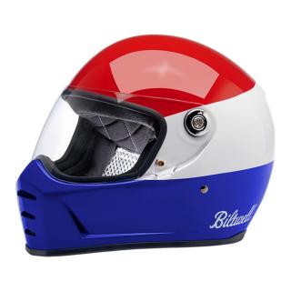 Biltwell Lane Splitter helmet podium gloss red, white, blue